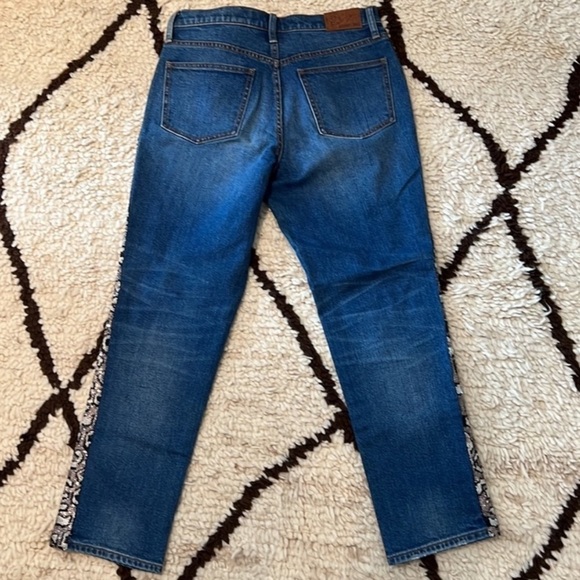 Johnny Was Cropped Skinny Jeans with Faux animal print stripes - Picture 6 of 6